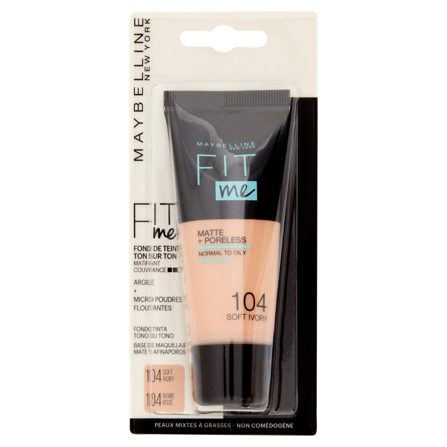 Maybelline Newyork Fit Me Matte & Poreless Foundation 30ml - 04 Soft Ivory